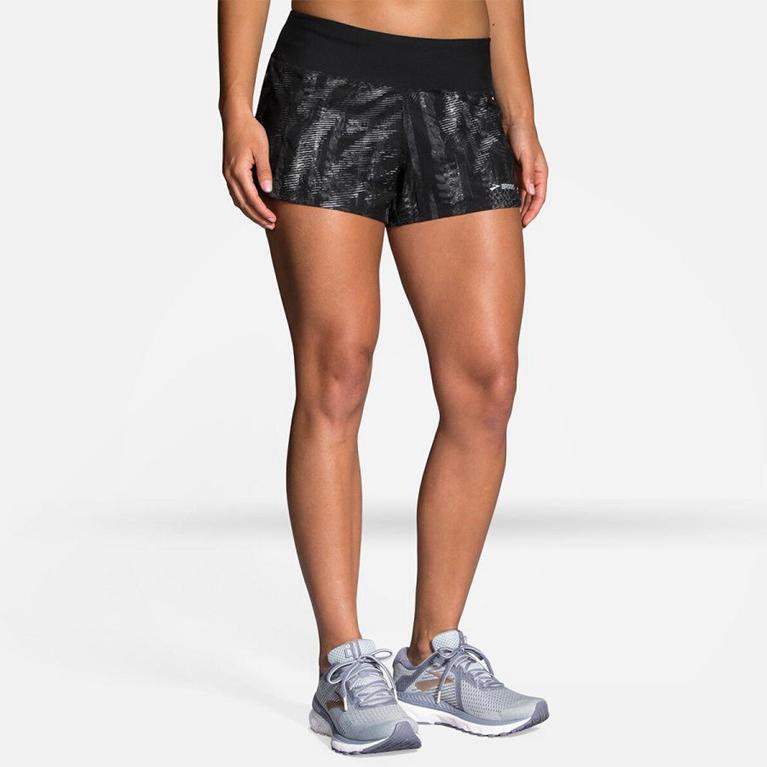 Brooks Chaser 3 Running Shorts - Women's - Grey (06231-SBUR)